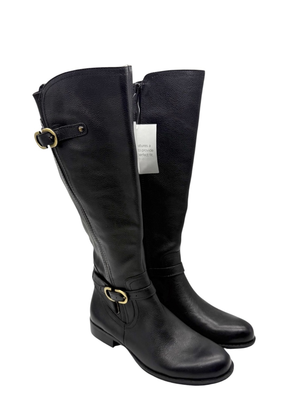 Naturalizer Jennings Leather Knee Boots Wide Calf 8 NWT